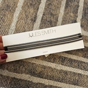 NEW Jules Smith Black Lace Stretchy Choker